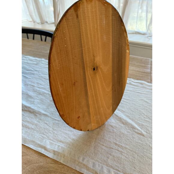 Vintage Original Oil Painting on Oval Board Fall Florals - Picture 5 of 5